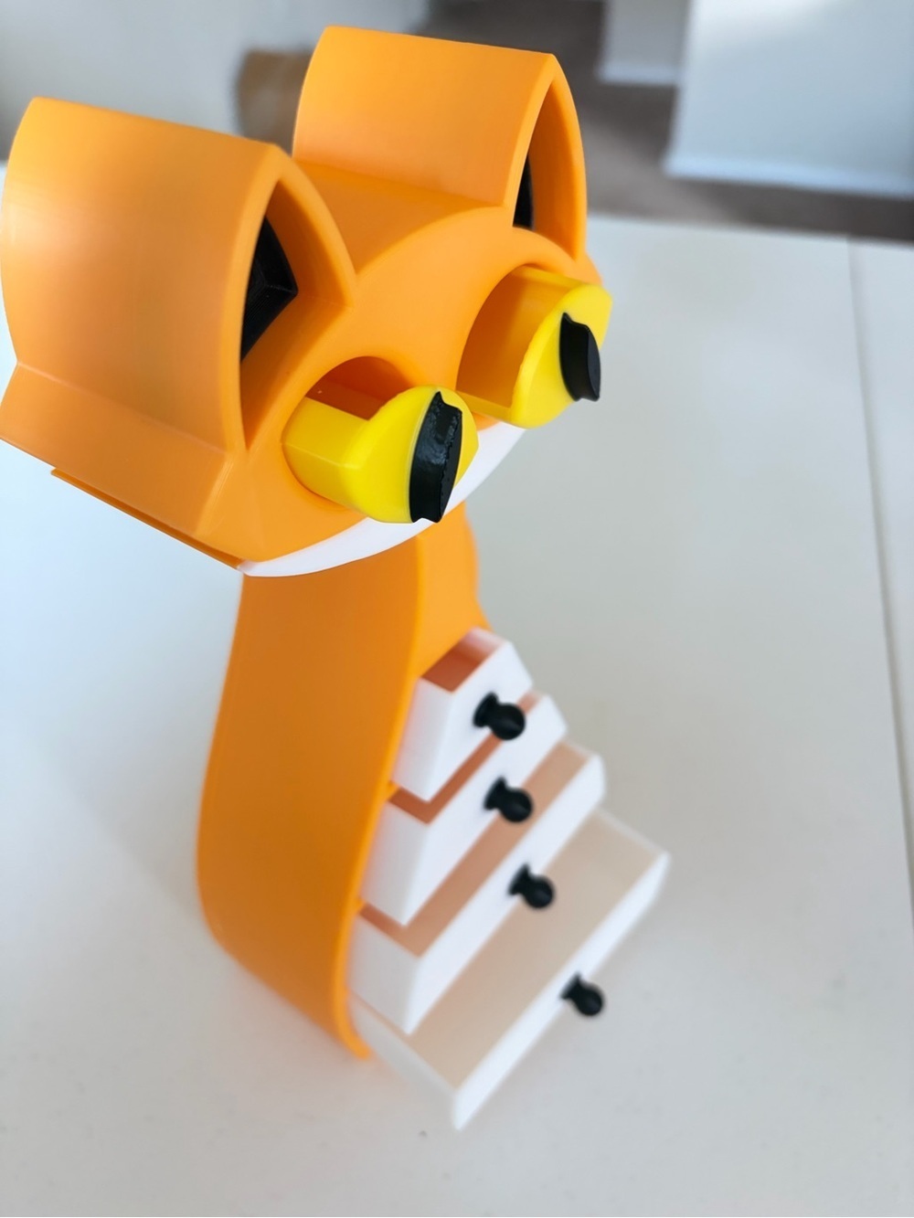 3D Printed Orange Fox Jewelry Drawer Organizer. - Picture 6 of 9